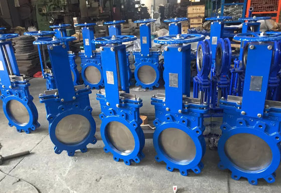 Doppelter Flansch-Wasser-Schieber-handbetriebener Edelstahl-Messer-Schieber