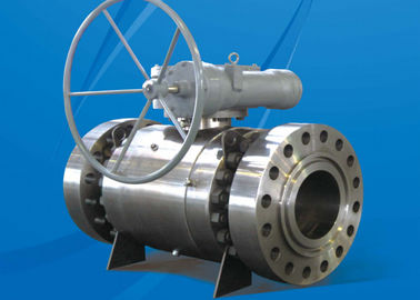 Flanschverbindungsdruck Klasse 600 Trunnion Montiertes Kugelventil Wurm Bevel Getriebe Feuerdichtes antistatisches Design